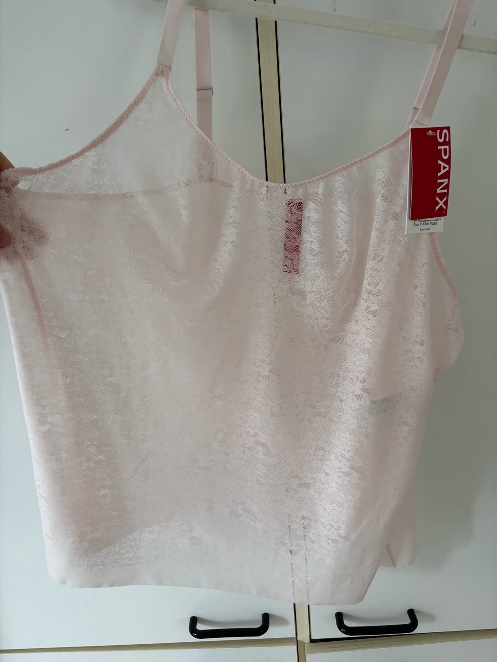 NWT Spanx Supersmooth Day to Date Night Lace Cami 2X Blush Pink Edgy Plus Size - Picture 3 of 13